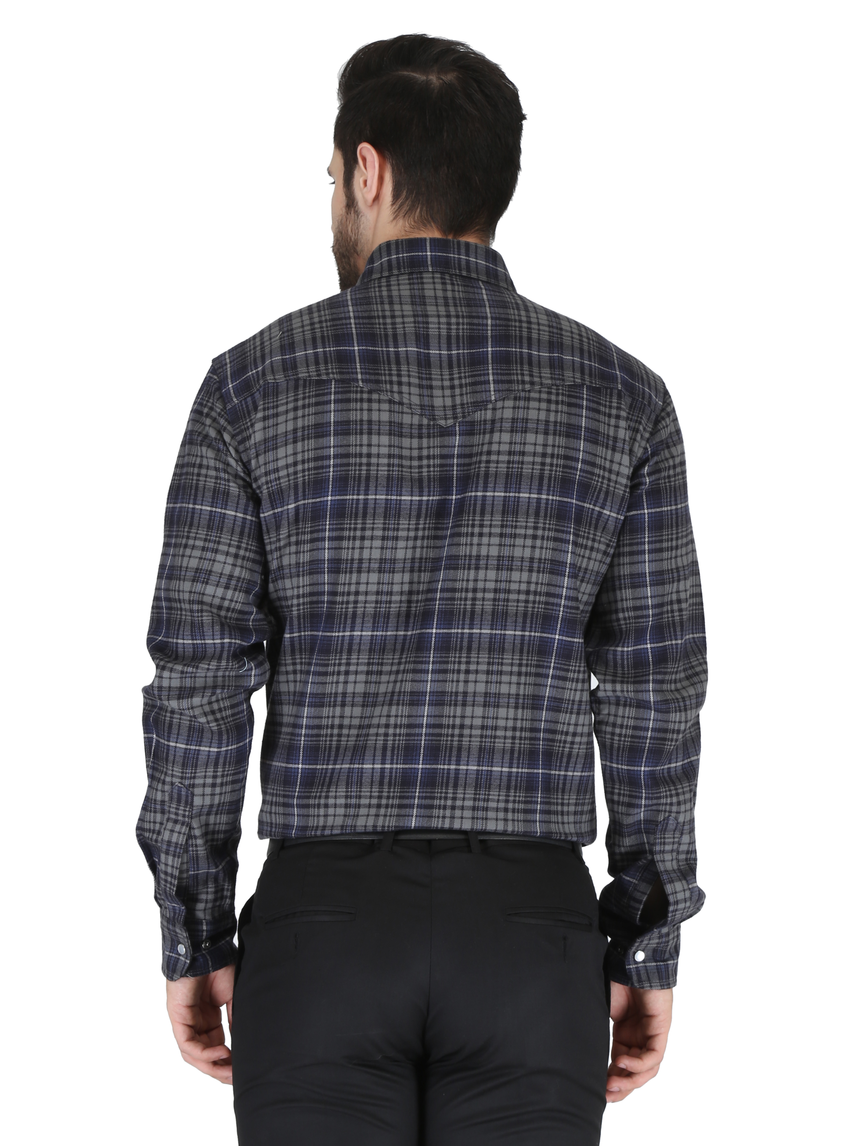 Picture of Forge FR MFRPLDB240 Men's Plaid Long Sleeve Shirt